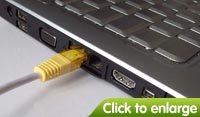 Plug the other end of the Ethernet cable into your computer's Ethernet socket.