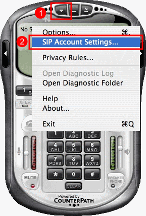 Click the arrow at the top of the X-Lite Window