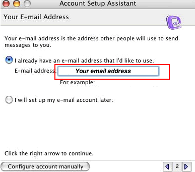 Mac Entourage - accounts