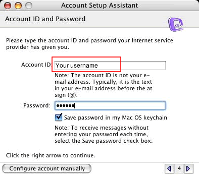 Mac Entourage - accounts