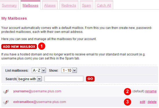 Manage My Mail - Mailboxes