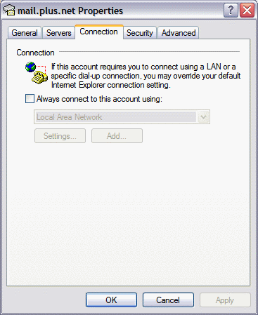 The Connection Tab