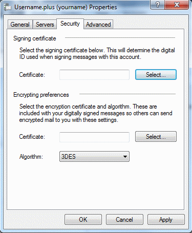 The Security Tab