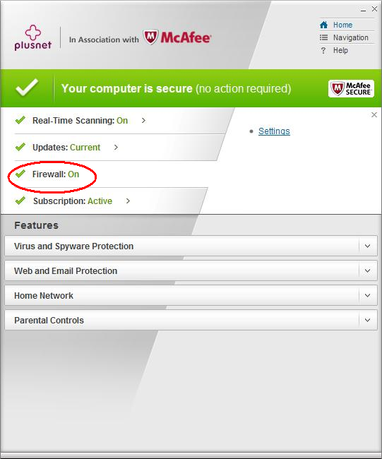 McAfee Firewall