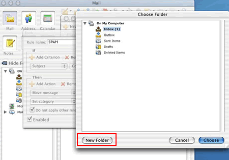 Entourage - Rules - New Folder