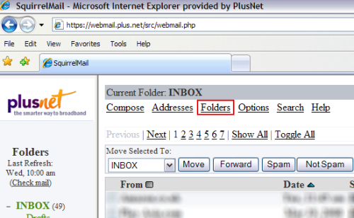 Click on 'folders'