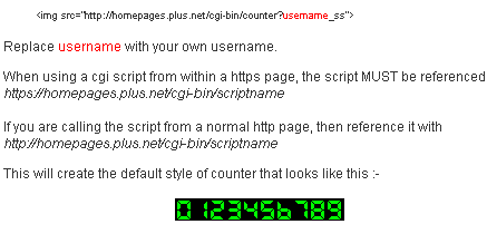webcounter script start