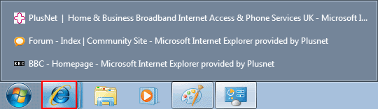 Windows 7 Basic Taskbar